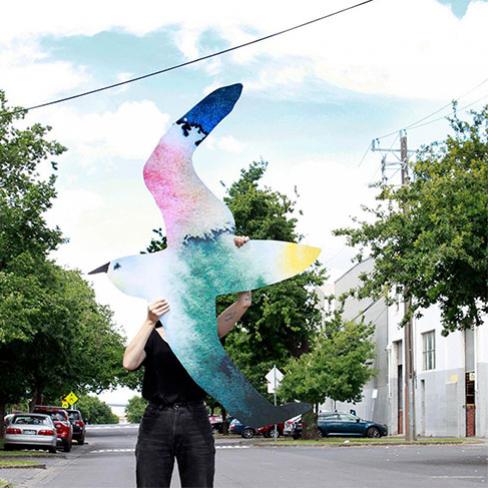 Marc Martin installation single bird